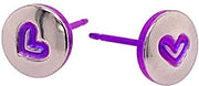 Orecchini per borchie titanium titanium - viola