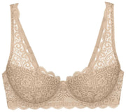 Reggiseno in pizzo imbottito con ferretto Triumph Amourette - Pelle Beige