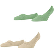 Calzini invisibili Burlington Everyday - Confezione da 2 - Verde persiano