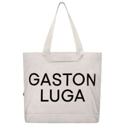 Gaston Luga Borsa tote in tela - Crema nuvola