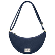 Borsa posteriore Andrea Half Moon Bag - Velluto blu navy