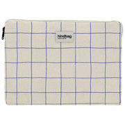 Custodia piccola per laptop da 13 pollici Hindbag Ava - a quadri bianco sporco/blu