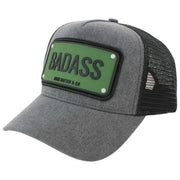 Cappello da camionista in gomma John Hatter Badass - Grigio/Nero/Verde