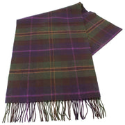Locharron of Scotland Sciarpa in lana d'agnello Darwin Rose Hunting - Prugna Viola/Verde
