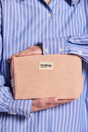 Borsa da toilette in tessuto Hindbag Leon - rosa corallo