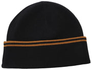 Berretto in lana merino con doppia riga Fred Perry - Nero/Marrone caramello scuro