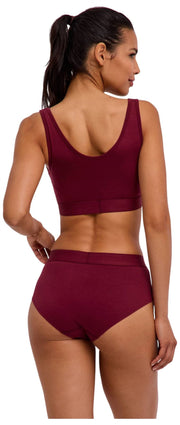 Bralette bustino in confezione da 2 con stampa Falke Daily Comfort - rossa