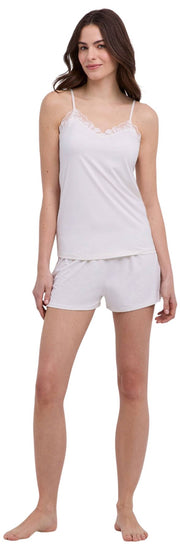 Top chemise Falke Delicate Touch - Avorio