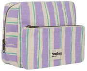 Borsa da toilette Hindbag Alix extra large - Verde/Righe Parma