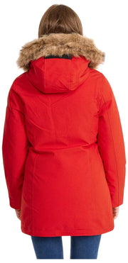 Helvetica Mountain Pioneers Giacca parka con cappuccio Lilli - Rossa/Naturale