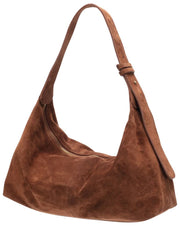 Borsa morbida in pelle scamosciata Elie Beaumont - Marrone medio