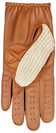 Guanti da guida in pelle Dents The Suited Racer Hatcher - Cognac Tan