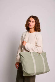 Borsa da weekend Hindbag Jean - Verde argilla