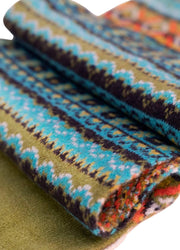 Sciarpa accogliente Powder Fair Isle - Verde acqua misto