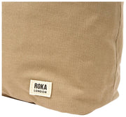 Borsa a tracolla grande in tela di cotone Roka Hoxton - Safari Beige