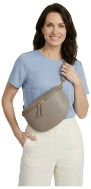 Borsa a tracolla grande Elie Beaumont - Beige visone
