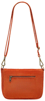 Borsa a tracolla Hindbag Margault - Velluto mattone arancione