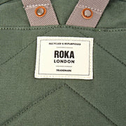 Zaino Roka Hampton piccolo in tela di cotone - verde salice