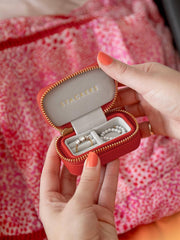 Stackers Petite portagioielli da viaggio con cerniera - rosso