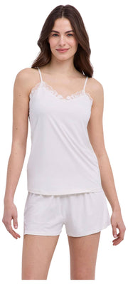 Top chemise Falke Delicate Touch - Avorio