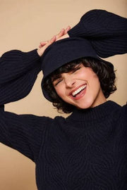 Cappello da pescatore in lana Hindbag Bob - Blu navy