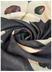 Sciarpa avvolgente in lana Powder Midnight Orchid - Bianca