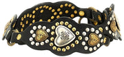 Cintura in pelle con borchie Campomaggi Diamante - Nera