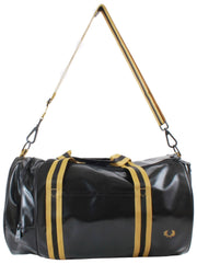 Borsa a botte classica con punta Fred Perry - Nera/Oro