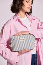 Borsa da toilette Hindbag Leon - strisce blu