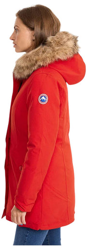 Helvetica Mountain Pioneers Giacca parka con cappuccio Lilli - Rossa/Naturale