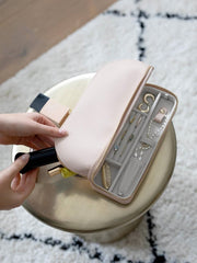 Borsa per cosmetici e gioielli Stackers - Blush/Oro