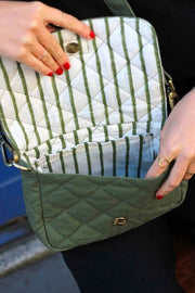 Borsa a tracolla trapuntata Hindbag Margault - verde oliva