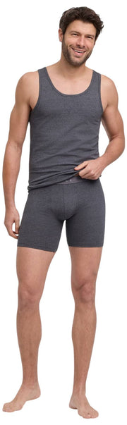 Boxer a gamba lunga Falke Daily Comfort, confezione da 2 - Erica grigio scuro