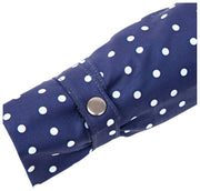Ombrello Roka Waterloo in nylon riciclato - Pois blu scuro