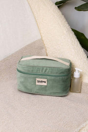 Borsa da toilette Gaspard Hindbag - Velluto verde menta