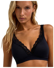 Reggiseno Falke Delicate Touch ad apice alto - nero