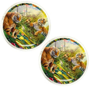Bassin and Brown Tiger Cufflinks - Arancia/verde