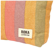 Custodia piccola in tela di cotone Roka Maida Vale - Multi righe sbiadite