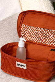 Borsa da toilette Gaspard Hindbag - Velluto mattone arancione