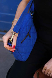 Borsa a tracolla trapuntata Hindbag Margault - blu elettrico