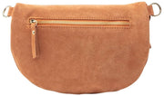Borsa a tracolla grande in pelle scamosciata Elie Beaumont - Marrone chiaro