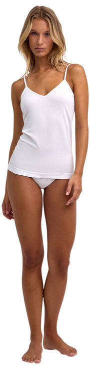 Top spaghetti senza cuciture Falke Daily - bianco