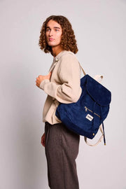 Zaino Hindbag Eliot - Velluto blu navy