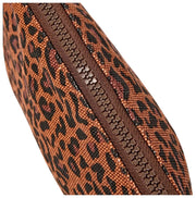 Custodia piccola in tela di cotone Roka Maida Vale - Mini Leopard Brown