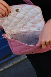 Borsa a tracolla trapuntata Hindbag Margault - rosa cipria