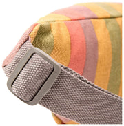 Marsupio piccolo in tela di cotone Roka Mill Hill - Multi righe sbiadite