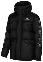 Helvetica Mountain Pioneers Giacca parka con cappuccio Himalaya - nera