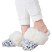 totes-toasties-fair-isle-knit-mule-slippers---blue-34475724