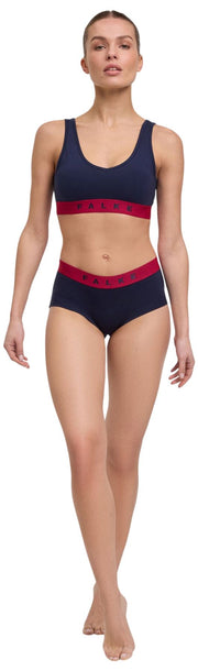 Slip a vita bassa Falke Daily Comfort Print, confezione da 2 - nero/rosso