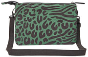 Borsa a tracolla in tela riciclata Roka Carnaby XL - Verde carciofo misto
